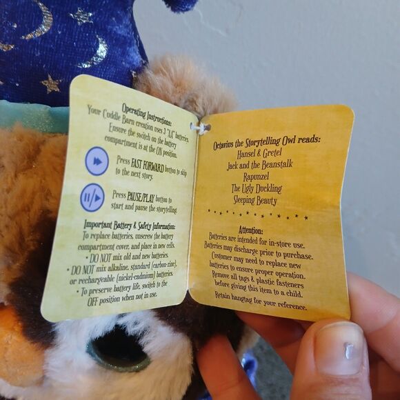 Cuddle Barn Octavius Book of Fairytales Automated Plush No Sound No Lights - Picture 4 of 9